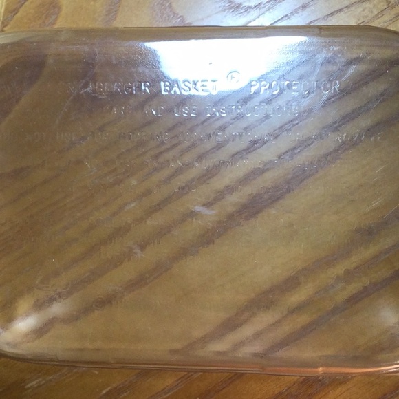 Longaberger 1998 small market basket with protector insert, green/white liner - Picture 9 of 13